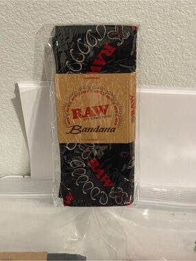 RAW Black Bandana with Red Logo